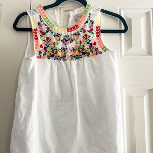 Whit Embroidered Top